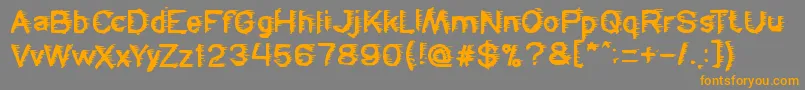 Freezer Font – Orange Fonts on Gray Background