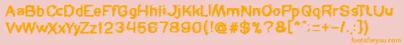 Freezer Font – Orange Fonts on Pink Background