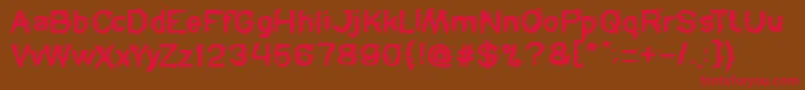 Freezer Font – Red Fonts on Brown Background