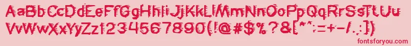 Freezer Font – Red Fonts on Pink Background