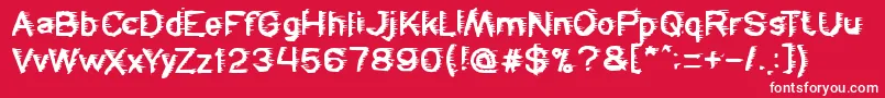 Freezer Font – White Fonts on Red Background