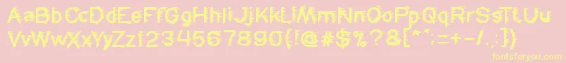 Freezer Font – Yellow Fonts on Pink Background