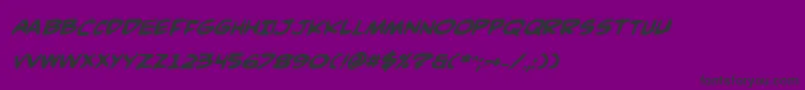 ComicBookCommandoBoldItalic Font – Black Fonts on Purple Background