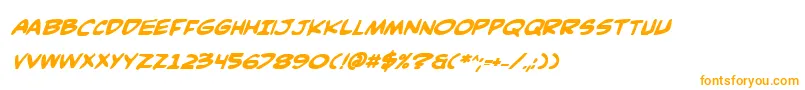 ComicBookCommandoBoldItalic Font – Orange Fonts on White Background