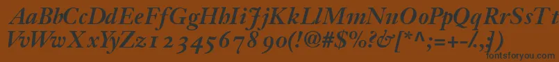 JansonossskBold Font – Black Fonts on Brown Background