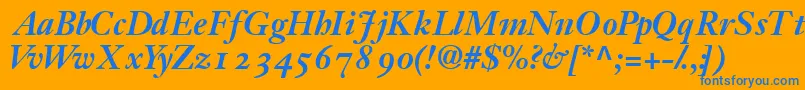 JansonossskBold Font – Blue Fonts on Orange Background