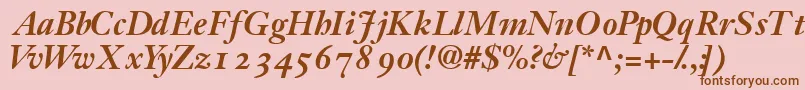 JansonossskBold Font – Brown Fonts on Pink Background