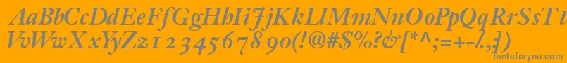 JansonossskBold Font – Gray Fonts on Orange Background