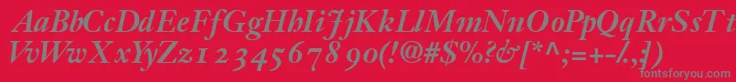 JansonossskBold Font – Gray Fonts on Red Background