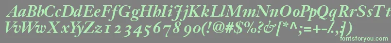 JansonossskBold Font – Green Fonts on Gray Background