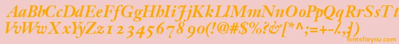 JansonossskBold Font – Orange Fonts on Pink Background