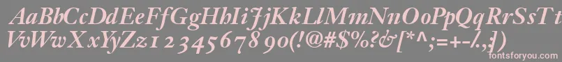 JansonossskBold Font – Pink Fonts on Gray Background