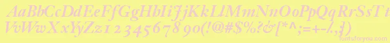JansonossskBold Font – Pink Fonts on Yellow Background
