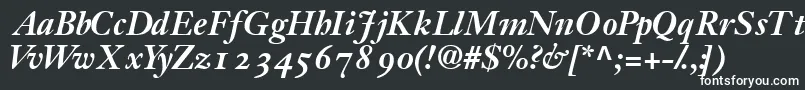 JansonossskBold-fontti – valkoiset fontit mustalla taustalla