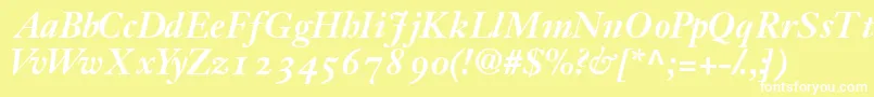 JansonossskBold Font – White Fonts on Yellow Background