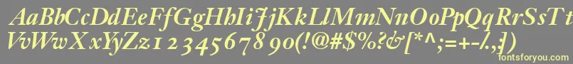 JansonossskBold Font – Yellow Fonts on Gray Background