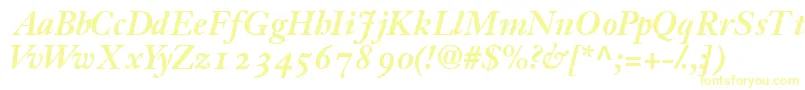 JansonossskBold Font – Yellow Fonts on White Background