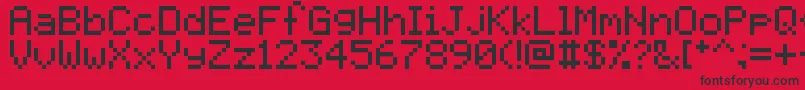 Pixelmix Font – Black Fonts on Red Background