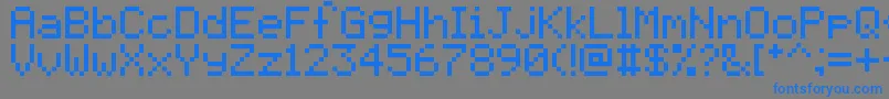 Pixelmix Font – Blue Fonts on Gray Background