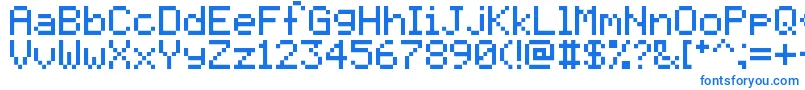 フォントPixelmix – 青いフォント