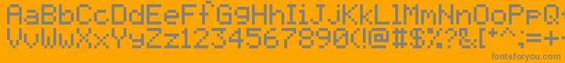 Pixelmix Font – Gray Fonts on Orange Background