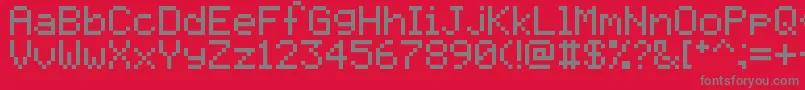 Pixelmix Font – Gray Fonts on Red Background