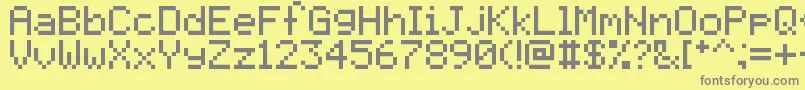 Шрифт Pixelmix – серые шрифты на жёлтом фоне