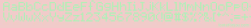 Pixelmix Font – Green Fonts on Pink Background