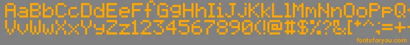 Pixelmix Font – Orange Fonts on Gray Background