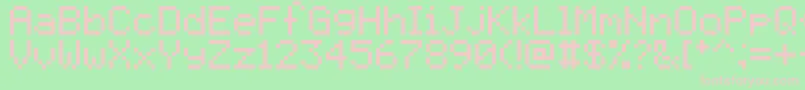 Pixelmix Font – Pink Fonts on Green Background