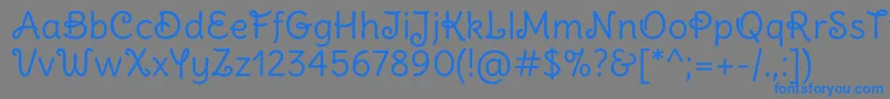 DeliusswashcapsRegular Font – Blue Fonts on Gray Background