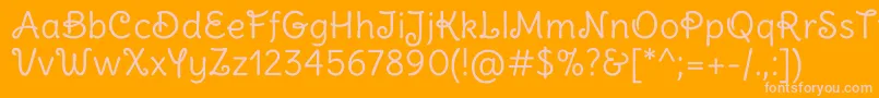 DeliusswashcapsRegular Font – Pink Fonts on Orange Background