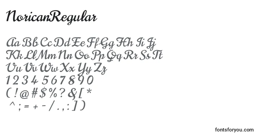 A fonte NoricanRegular – alfabeto, números, caracteres especiais
