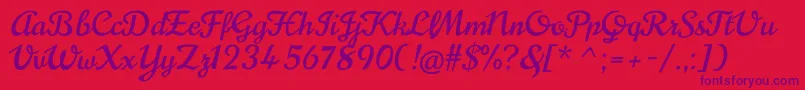 NoricanRegular Font – Purple Fonts on Red Background