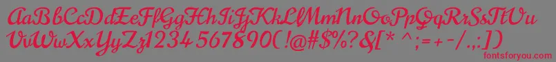 Шрифт NoricanRegular – красные шрифты на сером фоне