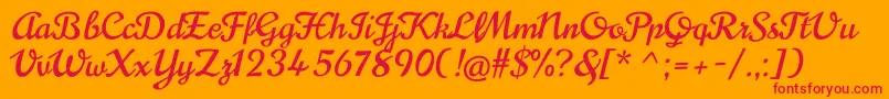 NoricanRegular Font – Red Fonts on Orange Background