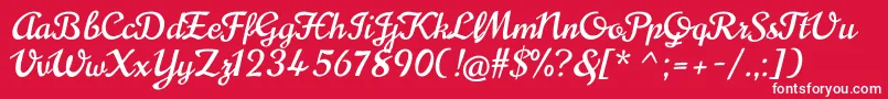 NoricanRegular Font – White Fonts on Red Background