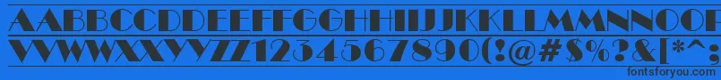 ABenttituldcfr Font – Black Fonts on Blue Background