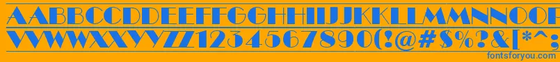 ABenttituldcfr Font – Blue Fonts on Orange Background