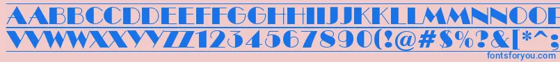 ABenttituldcfr Font – Blue Fonts on Pink Background