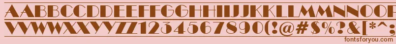 ABenttituldcfr Font – Brown Fonts on Pink Background