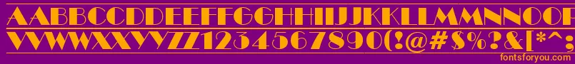 ABenttituldcfr Font – Orange Fonts on Purple Background