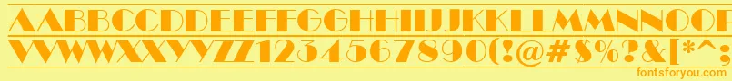 ABenttituldcfr Font – Orange Fonts on Yellow Background