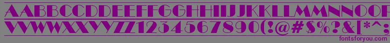 ABenttituldcfr Font – Purple Fonts on Gray Background