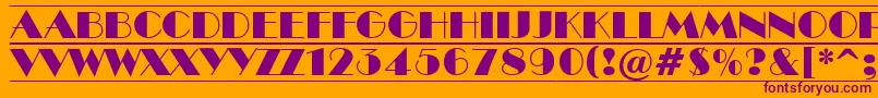 ABenttituldcfr Font – Purple Fonts on Orange Background