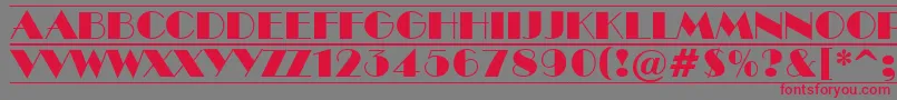 ABenttituldcfr Font – Red Fonts on Gray Background