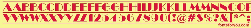 ABenttituldcfr Font – Red Fonts on Yellow Background