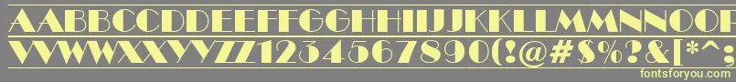 ABenttituldcfr Font – Yellow Fonts on Gray Background