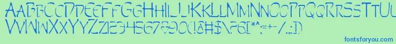 More about Perdition Font Perdition Font – Blue Fonts on Green Background