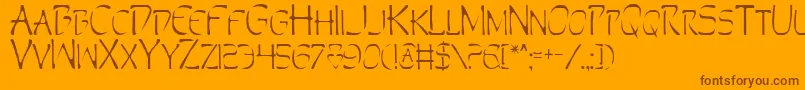 Perdition Font – Brown Fonts on Orange Background